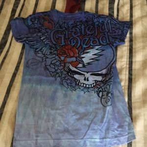 Small liquid blue Grateful Dead t-shirt